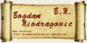 Bogdan Miodragović vizit kartica